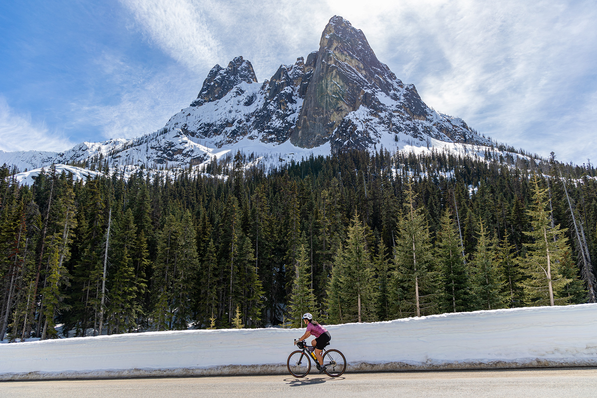 Riding Under Early Winter Spires